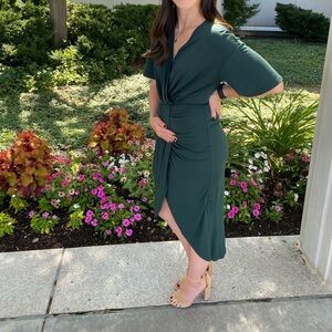 Pretty Garden Green High Low Dress